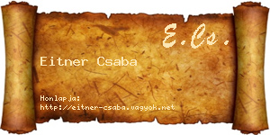 Eitner Csaba névjegykártya