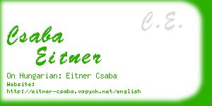 csaba eitner business card
